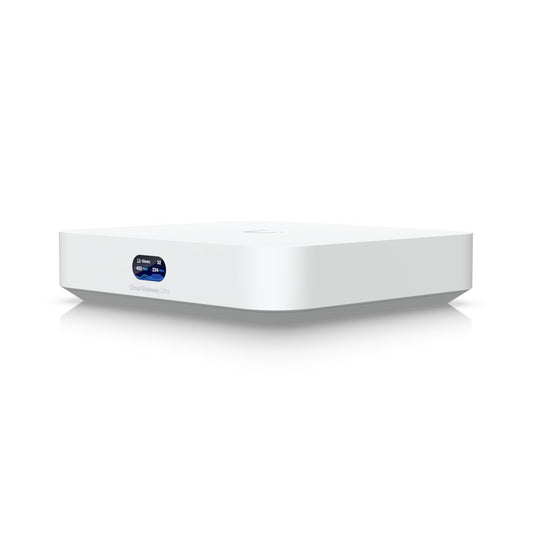 UCG Ultra Cloud Gateway by BackupMyFilesNow.com showing a sleek device with ports for cloud data transfer and storage.