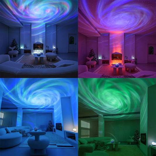 BackupMyFilesNow.com galaxy LED nightlight projector with remote, USB rechargeable, starry sky display, sound active modes for kids' rooms
