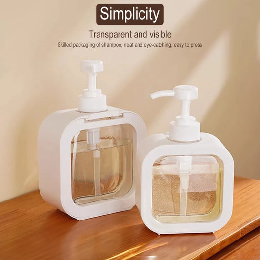 Large capacity 300/500ml travel pressure bottle for hand sanitizer, detergent, shampoo, or shower gel by BackupMyFilesNow.com.