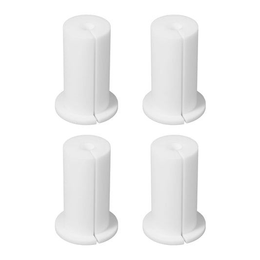 White cable routing kit for Starlink Ethernet cable, includes 4 grommet wall penetration covers for 3/4 inch holes.