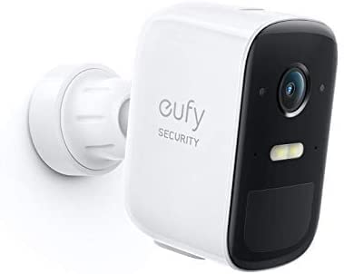 Wireless eufyCam 2C Pro security camera with 2K resolution, weatherproof design, night vision, and long battery life.