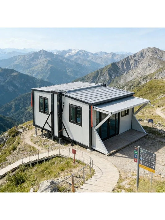 White 20ft and 40ft mobile home with 2 to 5 bedrooms, foldable and expandable container house by BACKUPMYFILESNOW.COM®