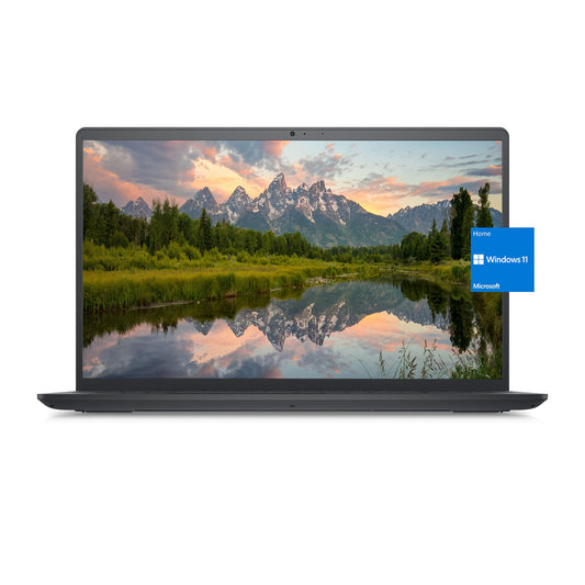 Dell Inspiron 15 3510 laptop with 15.6-inch HD display, Intel Celeron N4020, 16GB RAM, 256GB SSD, black color, webcam, HDMI, Wi-Fi, Bluetooth