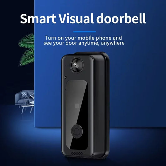 Wireless smart video doorbell with two-way audio, battery-powered security camera, cloud storage, and 32GB SD card from BackupMyFilesNow.com
