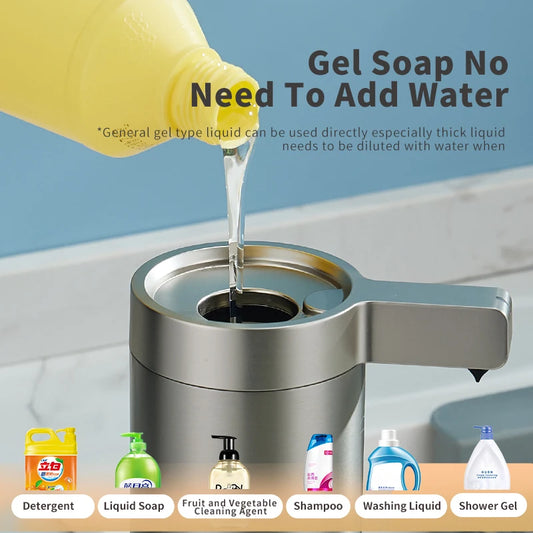 Automatic 270ml kitchen soap dispenser from BackupMyFilesNow.com, stainless steel body with sensor for touchless hand wash.