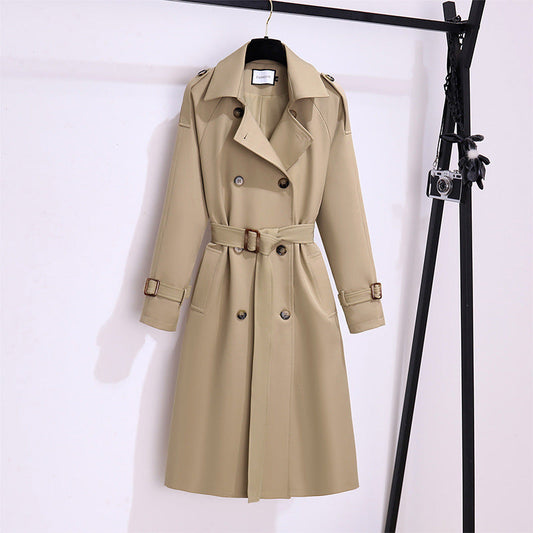 Elegant mid-end trench coat for women by My Store, featuring a refined high-end design