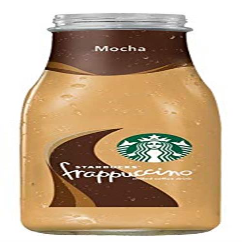 ByBies Starbucks Frappuccino Mocha coffee in a 13.7 oz bottle, creamy mocha flavor with blended coffee for a refreshing drink.