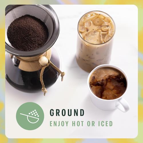 ByBies Starbucks Toasted Coconut Mocha Flavored Ground Coffee, 11 oz Arabica coffee bag with tropical flavor accents.
