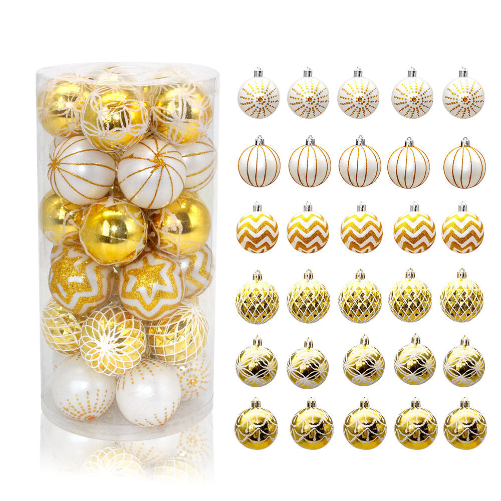 Christmas tree decoration balls in a bucket by My Store