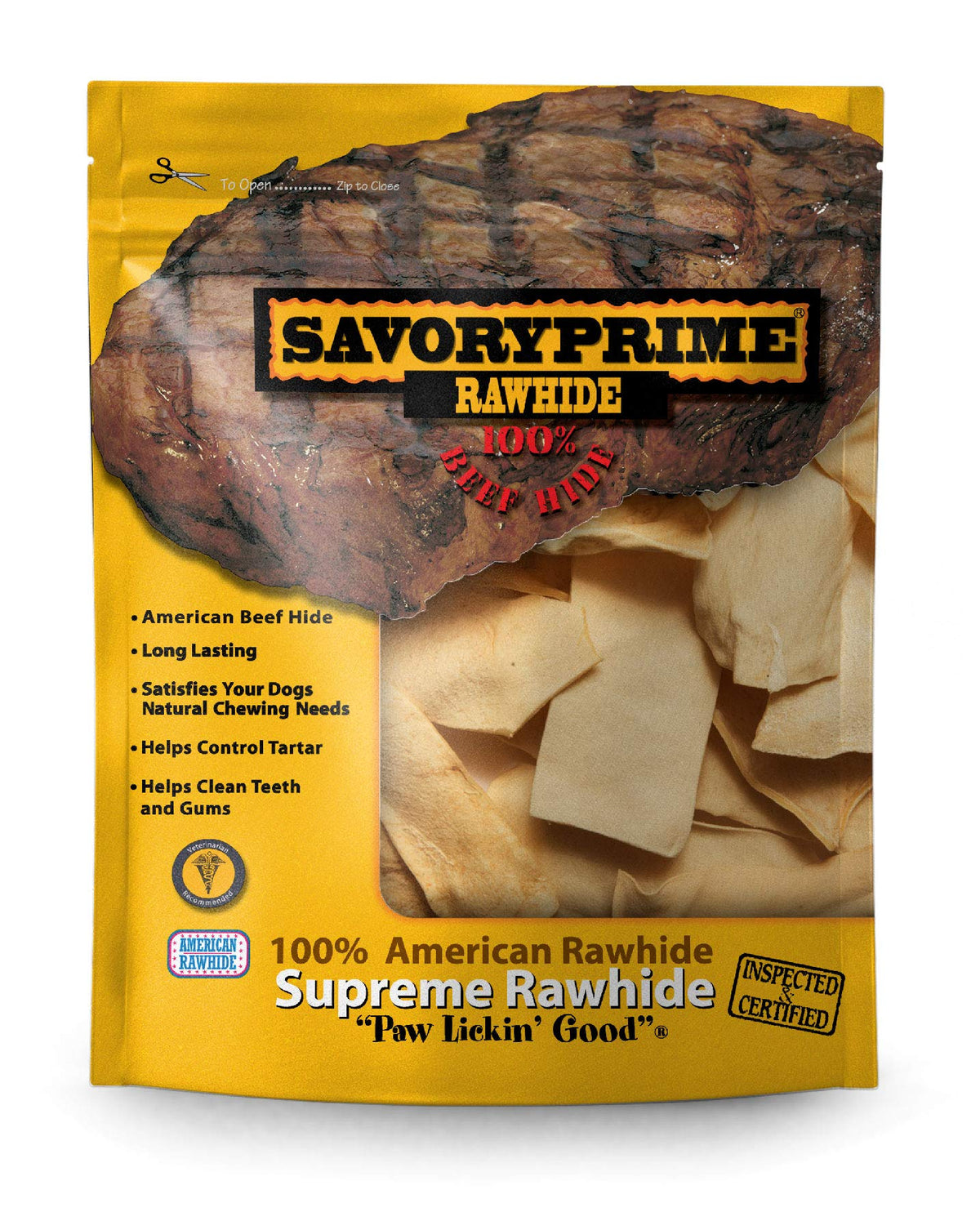 Prime Chicken Rawhide Chips in 1lb bag by BACKUPMYFILESNOW® featuring crunchy chicken-flavored rawhide treats for dogs.