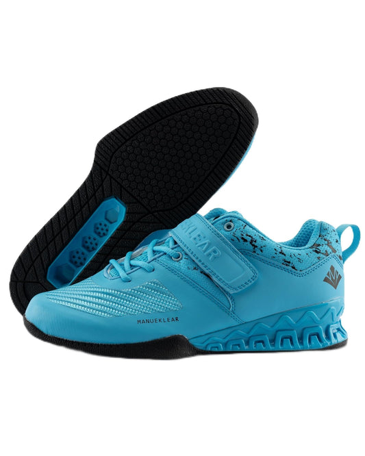 Manueklear deadlift shoes for men and women with anti-slip rubber soles, designed for weightlifting, squats, and powerlifting training.