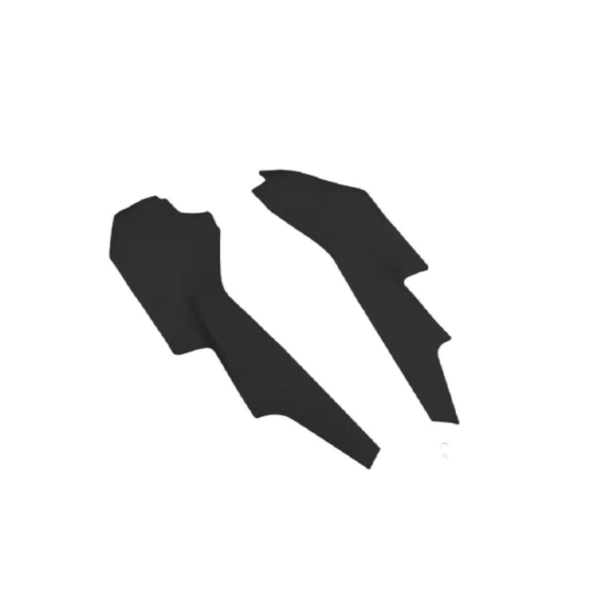 Tesla Model Y Juniper center console side anti-kick mats, 2-piece protective covers for LHD interior.