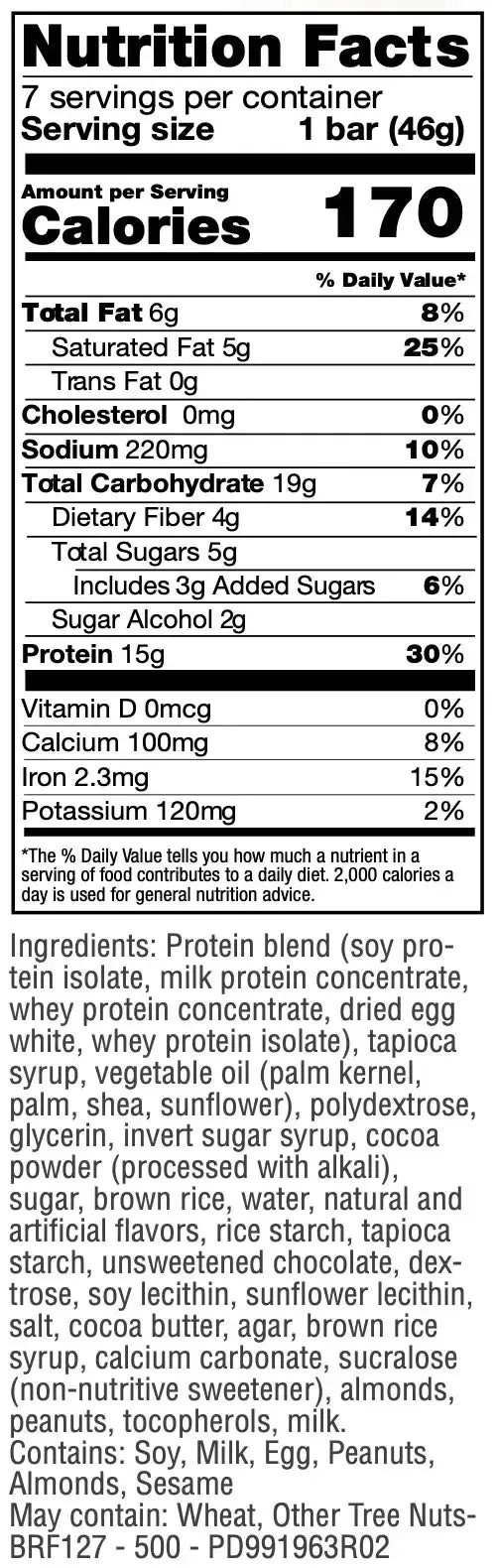 Chocolate chip bar by AmBari Nutrition, Choc-A-Lot Chip Bar, showing a delicious, chocolate-filled protein bar with chocolate chips.