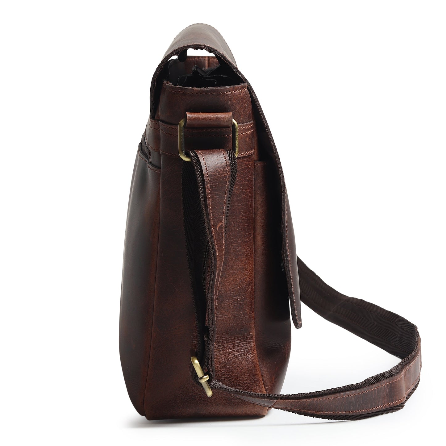 Genuine Sitka leather laptop bag from Classy Leather Bags, stylish messenger bag with durable leather construction and classic design