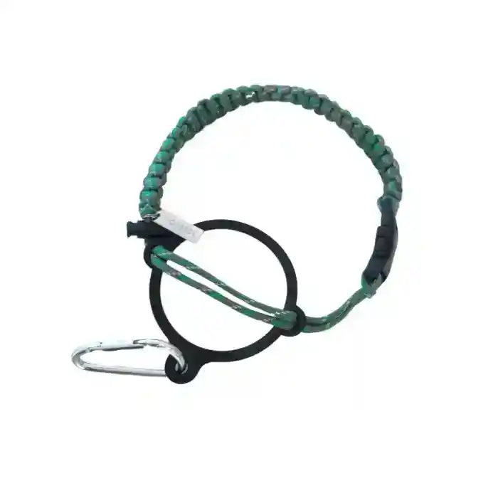 Coldest Paracord Handle accessory with durable black and orange paracord, designed for outdoor gear and tool grips.
