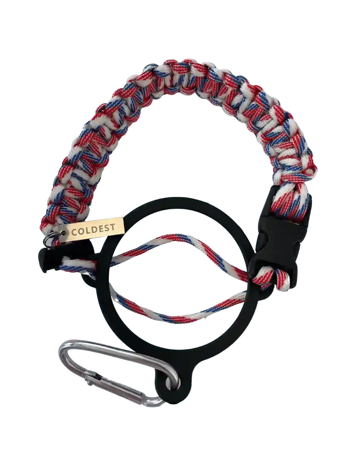 Coldest Paracord Handle accessory with durable black paracord and ergonomic grip for outdoor gear and utility use.