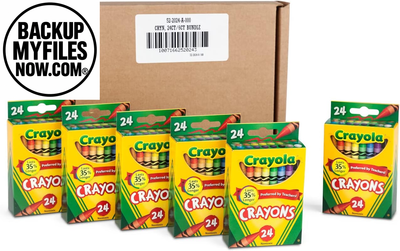 Set of six Crayola jumbo crayons, 16 large color crayons each, perfect for toddlers and kids, school supplies, and gifts.