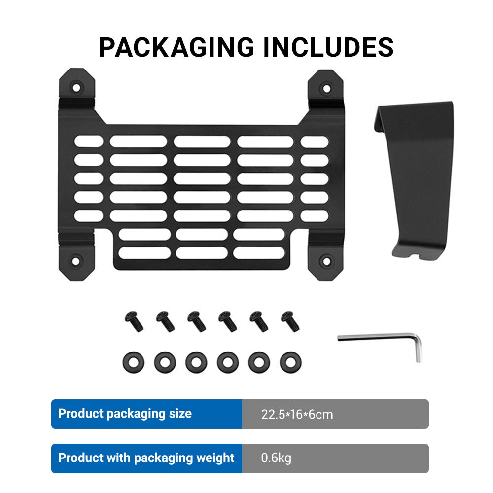 Cybertruck front license plate holder by Tesery, no-drill anti-theft mounting kit for secure, easy installation on vehicle front.