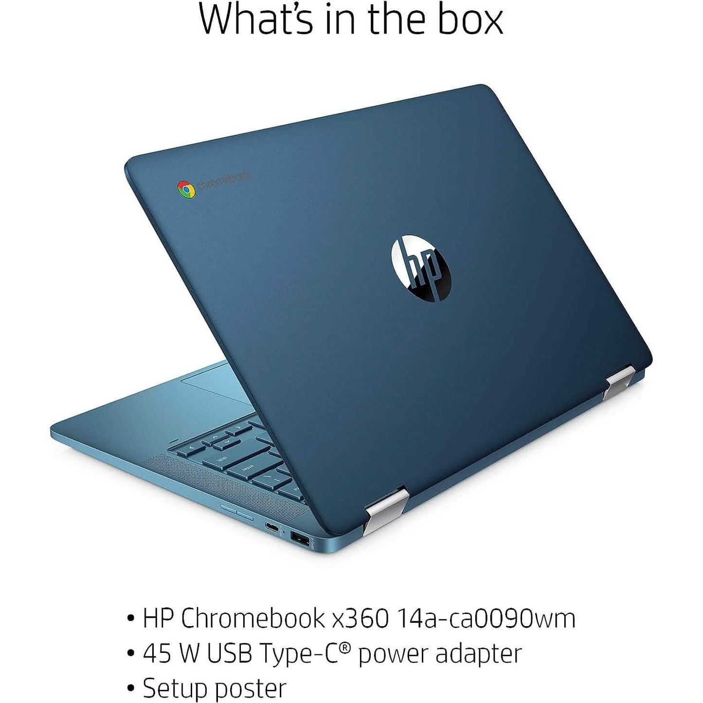 Refurbished HP Laptop X360 14a Chromebook with 14-inch HD touchscreen, sleek design, and versatile 2-in-1 functionality.
