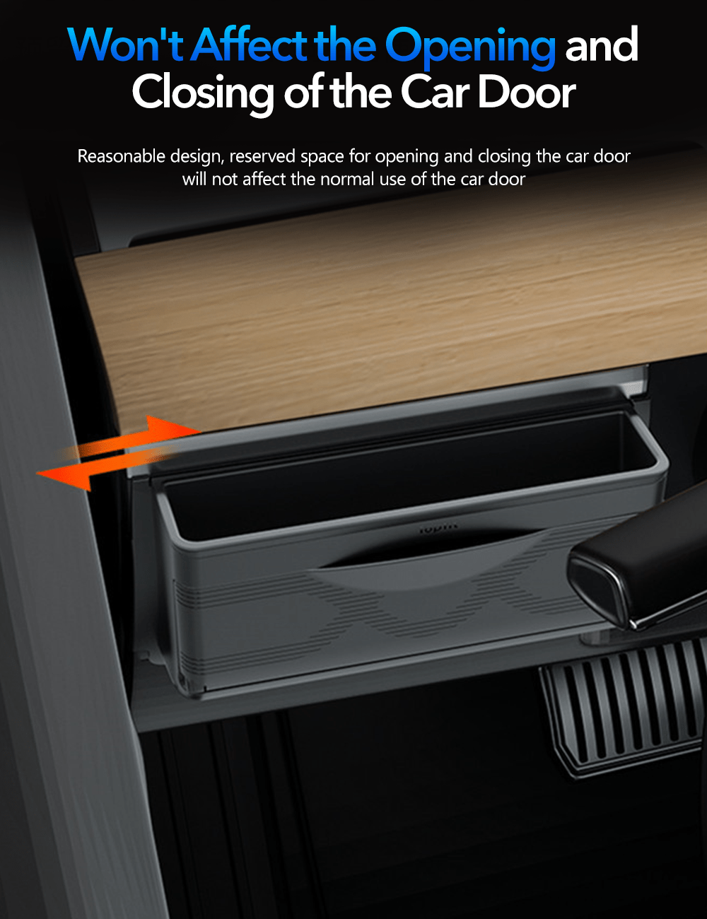 Tesla Model Y driver mini glove box storage box by Tesery for convenient in-car organization