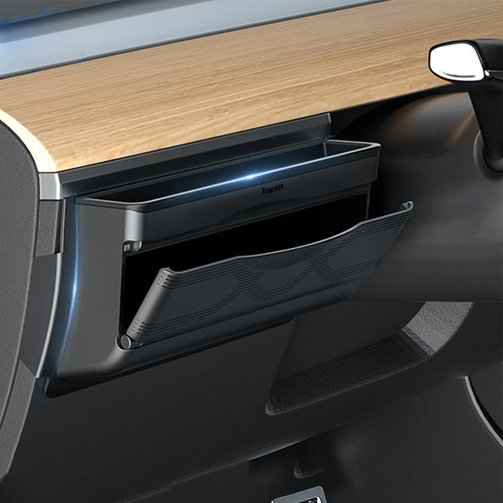 Tesla Model Y driver mini glove box storage box by Tesery Official Store, compact interior organizer for vehicle essentials.