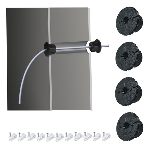 Starlink cable wall grommet kit by ARSUNOVO, showing the durable black plastic grommet with cable passage opening.