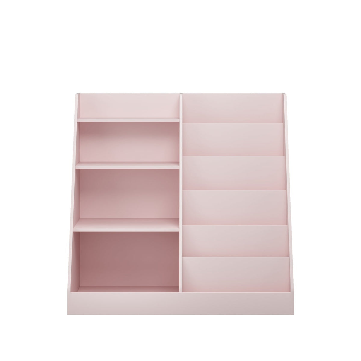 Multi-tier kids bookshelf with toy storage organizer by GBruno Store, 34.65 inches tall, featuring open shelves and toy compartments.