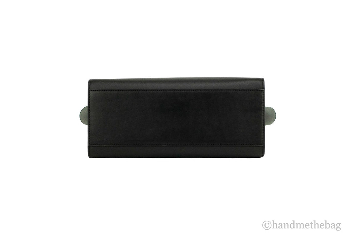 Carmen Black Leather Satchel by Michael Kors