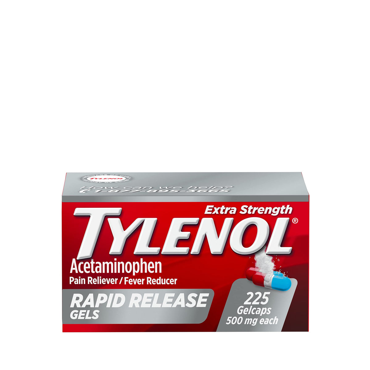 Tylenol Extra Strength 225 Rapid Pain Relief Gelcaps