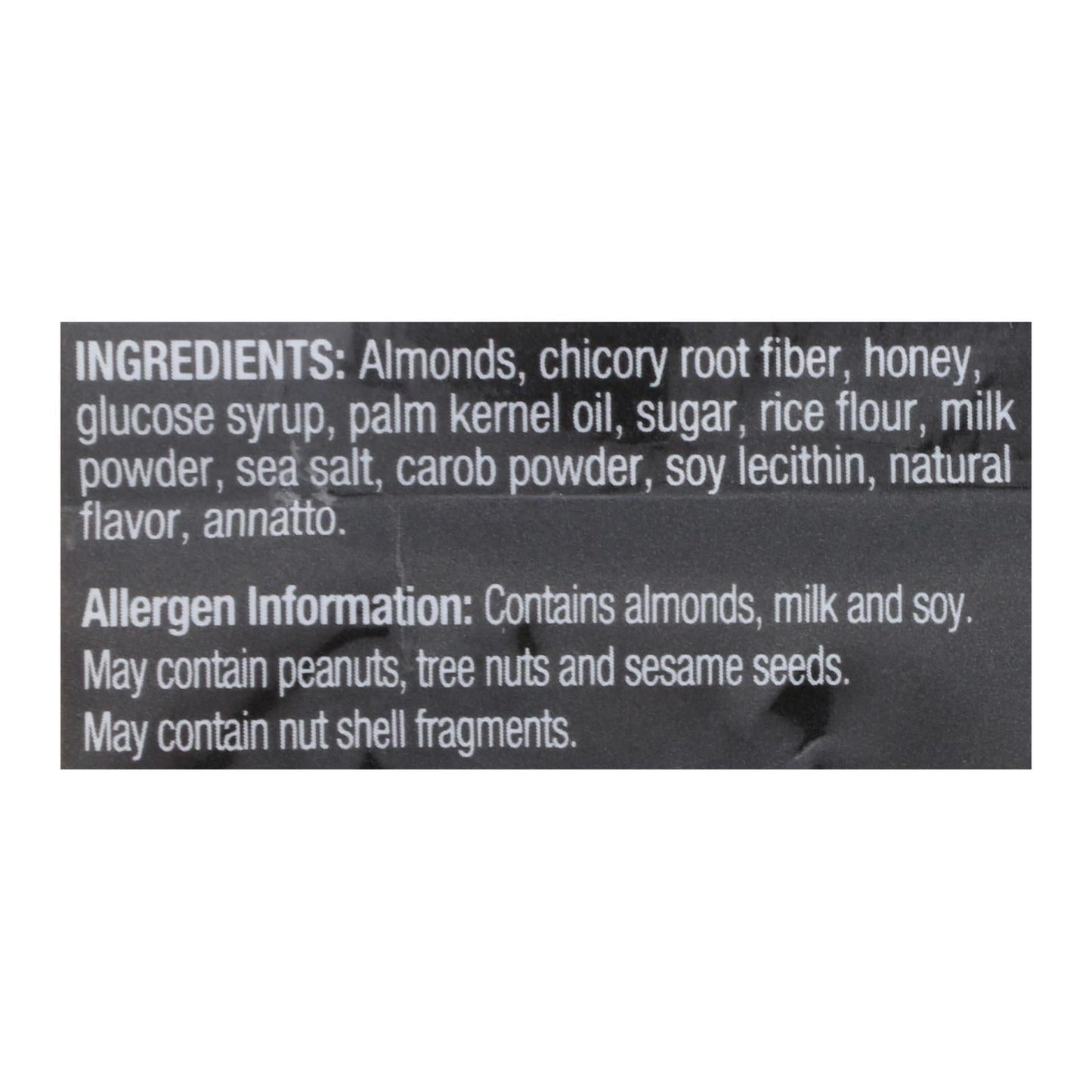 Kind Caramel Almond Sea Salt bar in a case of 12, 1.4 oz each, shown in a natural setting with caramel, almonds, and sea salt.