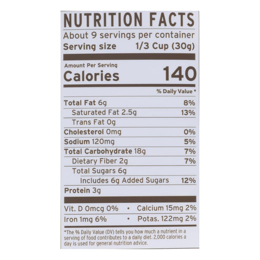 Six-pack of Purely Elizabeth Choc Sea Salt & PB Granola in clear packaging by Everyday Supply Co, featuring granola clusters and chocolate pieces.