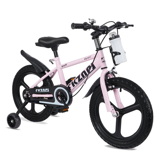 Kids bike with training wheels and adjustable seat, 16-18 inch size, in bright colors, suitable for young children, by GBruno Store