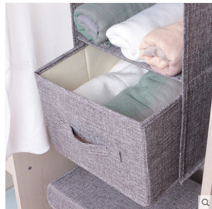 Drawer storage closet hanging bag with multiple compartments for organized clothing and accessories