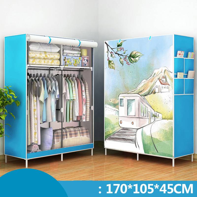 Single dormitory dust-closed wardrobe by My Store, featuring enclosed storage compartments