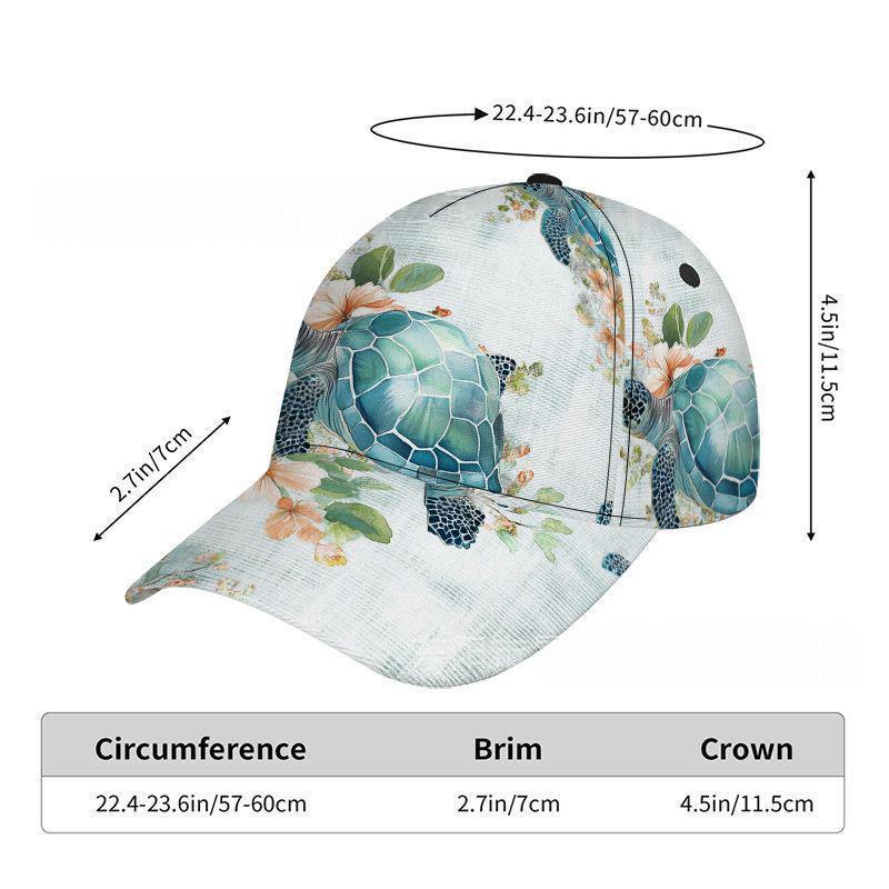 Creative 3D digital-print baseball cap with colorful water-themed design, front view