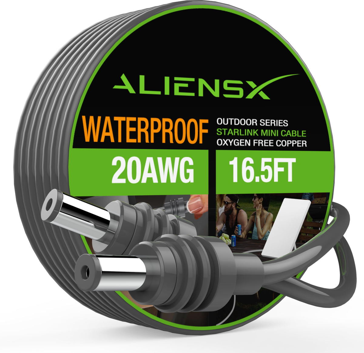 Starlink Mini Durable DC Power Cable - 5M Waterproof