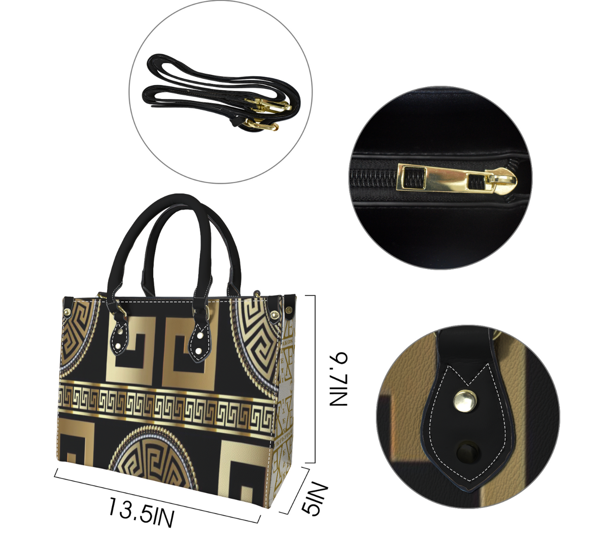 Women's handbag with original Greek design by Atelier Evezet Arapakou, featuring intricate patterns and elegant craftsmanship.