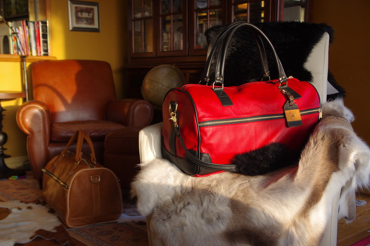 Luxury leather BLCO® Duffle Bag XL-LUX by Bueno Leather Co., handcrafted with spacious design and elegant details.