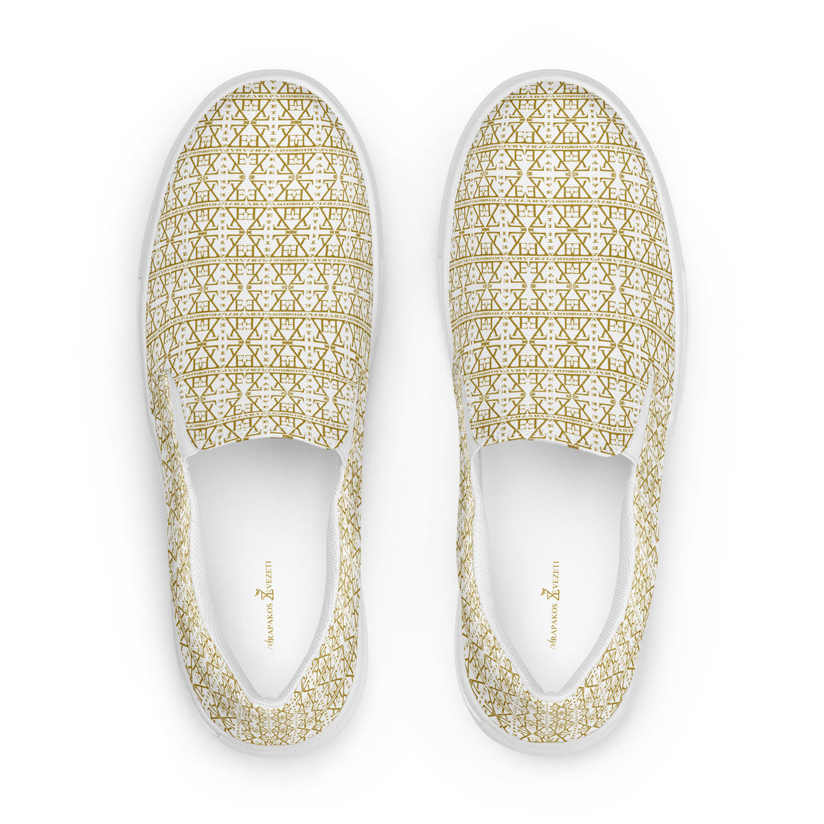 White women's slip-on shoes from Atelier Evezet Arapakou with waterproof canvas and anatomical sole for comfort and style.
