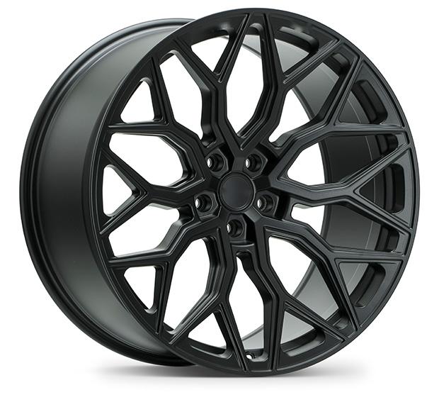 Set of four TESERY Apex Spider-Y forged wheels for Tesla Model 3, Y, S, featuring a sleek, modern design for vehicle retrofit.