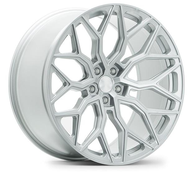 Set of four TESERY Apex Spider-Y forged wheels for Tesla Model 3, Model Y, and Model S with sleek, modern design.