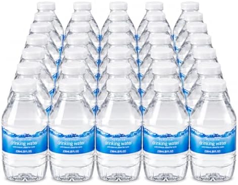 Pack of 35 mineral-enhanced purified drinking water mini bottles, 8 fl oz each, ideal for lunchboxes, travel, gym, and events.