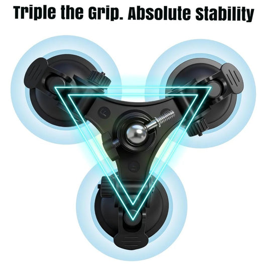 Starlink Mini windshield mount with 360° swivel, heavy-duty suction cup, weatherproof vehicle dashboard holder from Guangzhou Chuangze