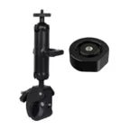 Starlink aluminum alloy O-type clamp mount with 360° swivel, heavy-duty outdoor fence bracket, adjustable and sturdy for satellite installation.