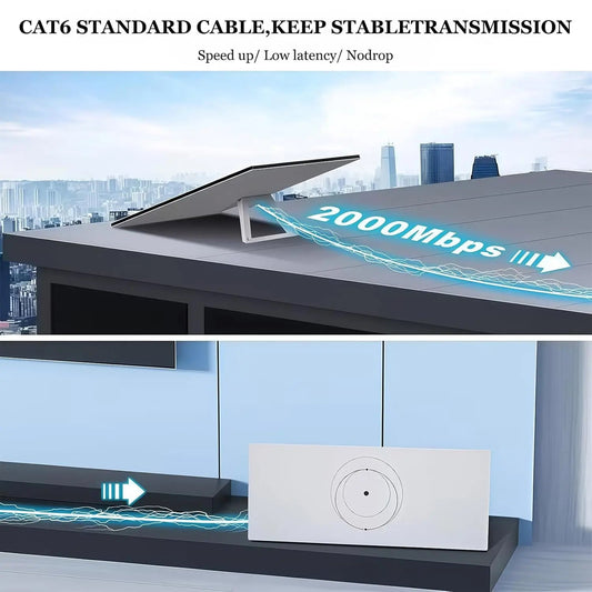 Starlink Mini waterproof PVC Ethernet cable, 5m, for satellite internet system, branded by Guangzhou Chuangze Digital Technology.