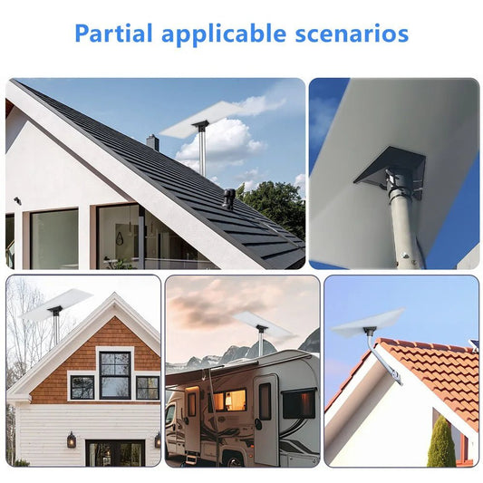 Starlink Gen 3 aluminum alloy mount pipe adapter with weatherproof bracket for outdoor installation, durable and adjustable.