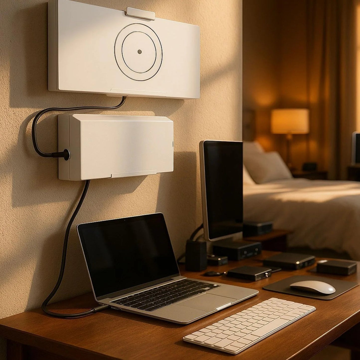 Starlink all-in-one wall mount bracket by Guangzhou Chuangze for indoor router installation, shown in white with secure holder design.