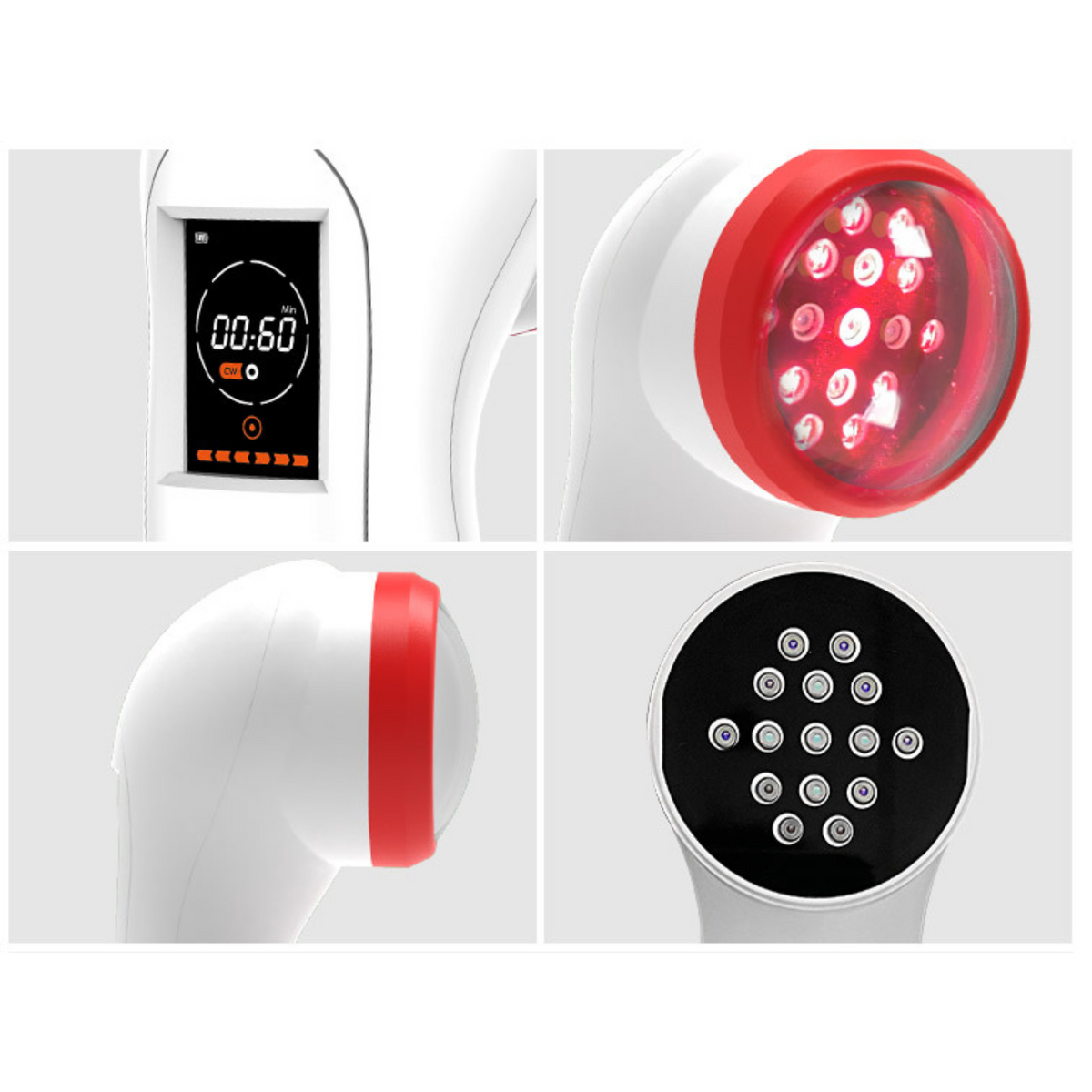 iReliev PainIQ+ red light and infrared laser therapy device handheld user manual on white background
