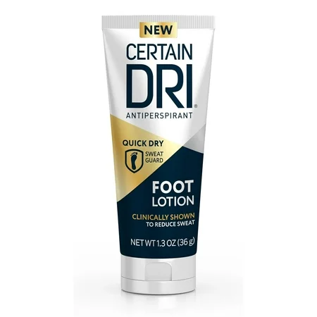 Certain Dri Antiperspirant Foot Lotion Long-Lasting Sweat Control Quick-Drying