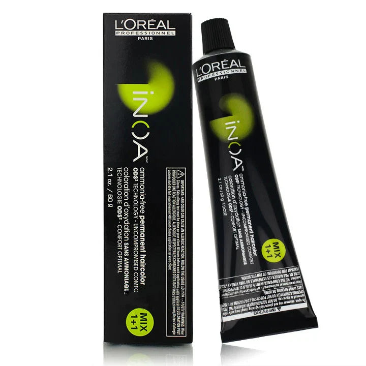 Loreal Professionnel Paris Inoa 1/1N Black No Ammonia Permanent Hair Color 2.1 O